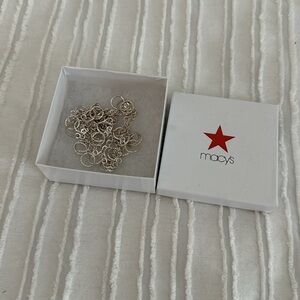 Silver toned circle necklace 22 inch drop